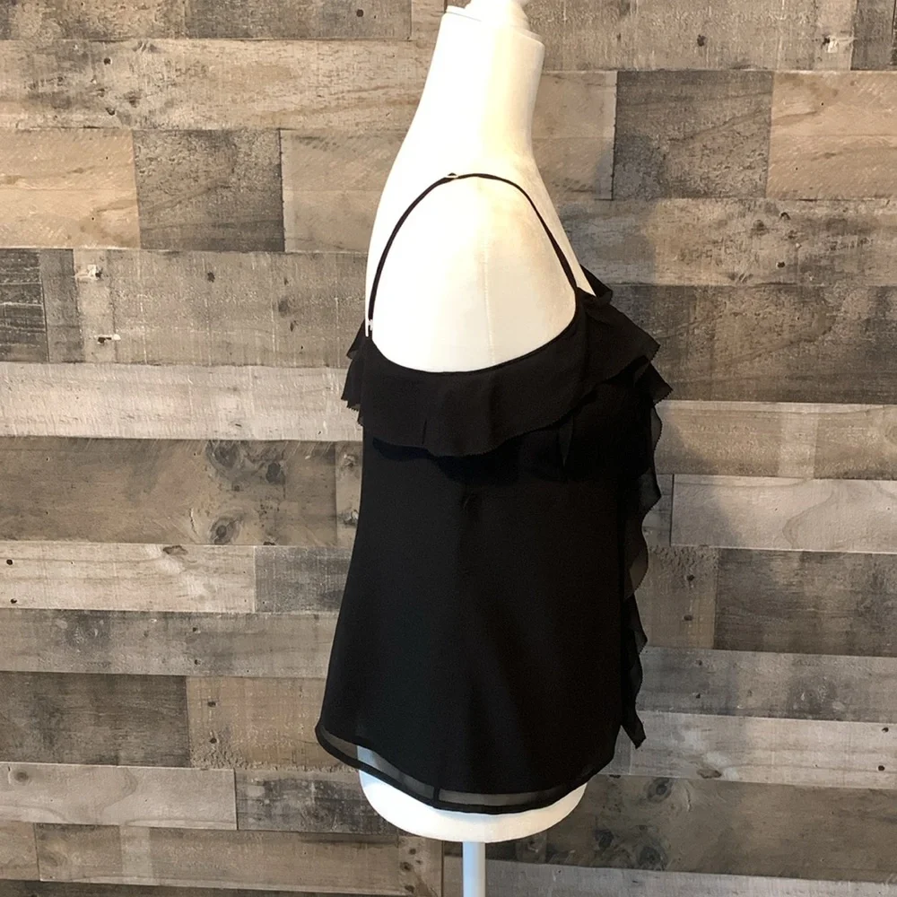 Banana Republic Silk Camisole with front ruffles Size 6 - Picture 3 of 16